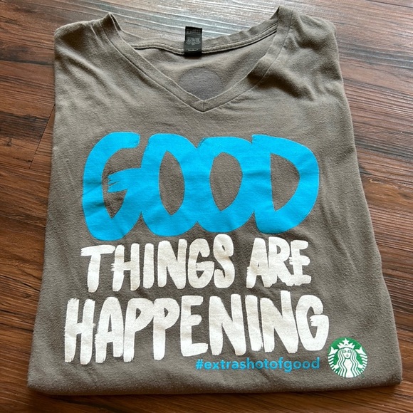 Starbucks Partner t-shirt good things are happening - Picture 2 of 6